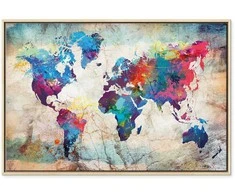 Artgeist Paveikslas - World Map: Colourful Madness