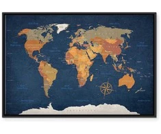 Artgeist Paveikslas - World Map: Ink Oceans