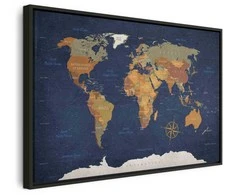 Artgeist Paveikslas - World Map: Ink Oceans