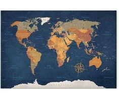 Artgeist Paveikslas - World Map: Ink Oceans