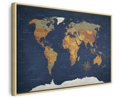 Artgeist Paveikslas - World Map: Ink Oceans