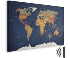 Artgeist Paveikslas - World Map: Ink Oceans