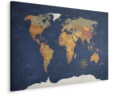 Artgeist Paveikslas - World Map: Ink Oceans