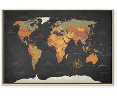 Artgeist Paveikslas - World Map: Secrets of the Earth