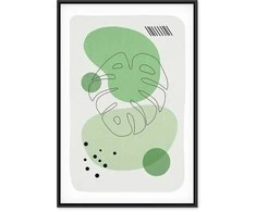 Artgeist Paveikslas - Žalias Aesthetics of Monstera (1 Part) Vertical