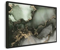 Artgeist Paveikslas - Žalias watercolour - abstraction inspired by the structure of marble