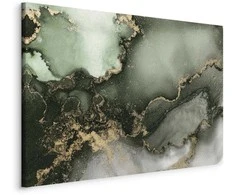 Artgeist Paveikslas - Žalias watercolour - abstraction inspired by the structure of marble