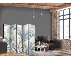 Artgeist Pertvara - Baroque Ornaments in Light Creamy Mėlyna Colors