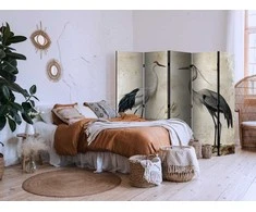 Artgeist Pertvara - Birds from an old engraving - vintage-style illustration depicting a heron and a crane