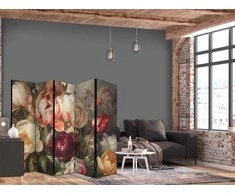 Artgeist Pertvara - Blooming Peonies - Charismatic Flowers Bathed in Sunlight