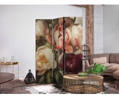 Artgeist Pertvara - Blooming Peonies - Charismatic Flowers Bathed in Sunlight