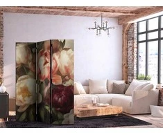 Artgeist Pertvara - Blooming Peonies - Charismatic Flowers Bathed in Sunlight