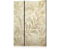 Artgeist Pertvara - Botanical Motif with Leaves and Vines in Sandy Colors.