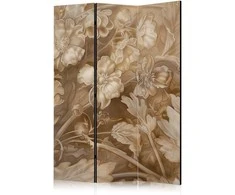 Artgeist Pertvara - Carved Floral Ornaments in Soft Sepia and Brown Tones