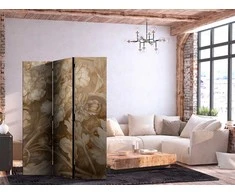 Artgeist Pertvara - Carved Floral Ornaments in Soft Sepia and Brown Tones
