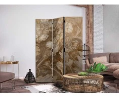 Artgeist Pertvara - Carved Floral Ornaments in Soft Sepia and Brown Tones