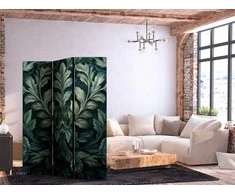 Artgeist Pertvara - Dark Žalias Victorian Leaves - Botanical Carved Composition