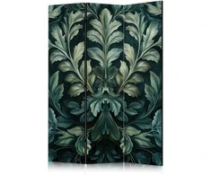 Artgeist Pertvara - Dark Žalias Victorian Leaves - Botanical Carved Composition