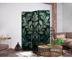 Artgeist Pertvara - Dark Žalias Victorian Leaves - Botanical Carved Composition