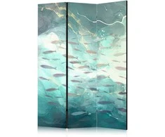 Artgeist Pertvara - Escaping Fish - Very Fast Swimming Fishes in Muted Colors Among Sea Depths