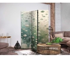 Artgeist Pertvara - Fish and Diverse Vegetation - A Group of Fish in Pastel Muted Colors Among Oceanic Vegetation