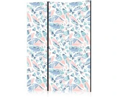 Artgeist Pertvara - Fish in Minimalist Style - Fish in Aztec Style in Pastel Color Shades on a Baltas Background