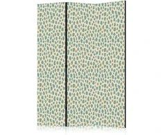 Artgeist Pertvara - Giraffe Pattern - Animal Pattern in Turquoise Spots on a Light Background