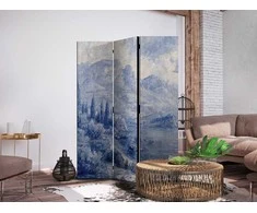 Artgeist Pertvara - Italian Landscape - Lake Como Painted in Shades of Mėlyna