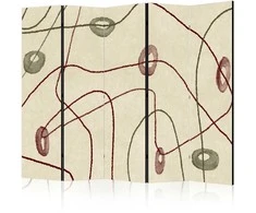 Artgeist Pertvara - Labyrinth with Beads - Minimalist Abstraction on a Worn Background