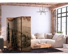 Artgeist Pertvara - Landscape with Cypresses - Old Tapestry with Mediterranean Vegetation