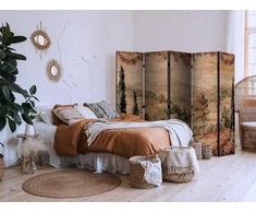 Artgeist Pertvara - Landscape with Cypresses - Old Tapestry with Mediterranean Vegetation
