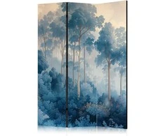 Artgeist Pertvara - Landscape With Trees in Illustration Style. Fairy Mėlyna Forest