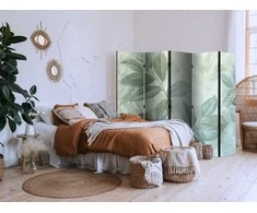 Artgeist Pertvara - Large Leaves in Žalias-Mint Shades - Botanical Motif