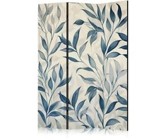 Artgeist Pertvara - Leaves in Mėlyna Colors - Delicate Botanical Motif