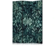 Artgeist Pertvara - Oriental Carpet Pattern - Emerald Ornaments and Rubbed Patterns