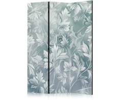 Artgeist Pertvara - Ornaments in Rubbed Faded Turquoise - Delicate Floral Pattern