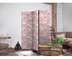 Artgeist Pertvara - Pastel birds - a delicate pattern of baltas and pilkas herons on a light pink background