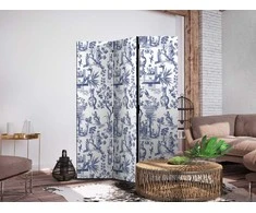 Artgeist Pertvara - Rome and Botany - Mėlyna Pattern with a Greek and Plant Motif