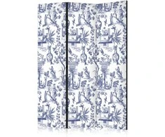 Artgeist Pertvara - Rome and Botany - Mėlyna Pattern with a Greek and Plant Motif