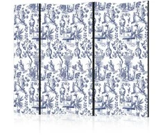 Artgeist Pertvara - Rome and Botany - Mėlyna Pattern with a Greek and Plant Motif