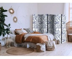 Artgeist Pertvara - Rome and Botany - Mėlyna Pattern with a Greek and Plant Motif