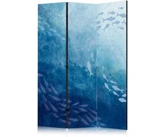Artgeist Pertvara - Schools of Fish - Luminous Clusters of Fish in Mėlyna Hues Amidst the Sea Depths