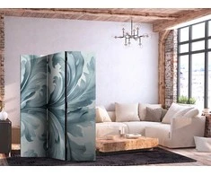Artgeist Pertvara - Stone Baroque Ornaments in Light Shades of Gray and Mėlyna
