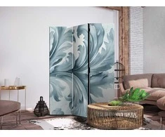 Artgeist Pertvara - Stone Baroque Ornaments in Light Shades of Gray and Mėlyna