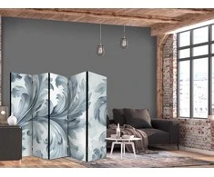 Artgeist Pertvara - Stone Baroque Ornaments in Light Shades of Gray and Mėlyna
