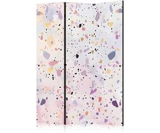 Artgeist Pertvara - Terrazzo in Confetti Style - Violet-Rožinė - Colorful Pattern