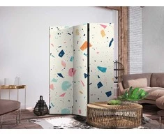 Artgeist Pertvara - Terrazzo with Multicolored - Large Elements - Cheerful Pattern on a Light Background