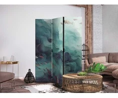 Artgeist Pertvara - Three Schools of Fish - Fish in Muted Colors Swimming in Groups in Oceanic Depths