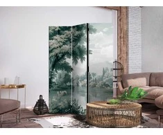 Artgeist Pertvara - View of the Park and Lake - Retro Vintage Landscape in Greens