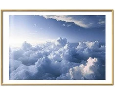 Artgeist Plakatas - Aerial Landscapes: Sunbeams Illuminating Puffy Cloud Formations